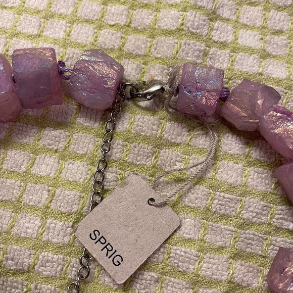 SPRIG: Genuine Stone Necklace w/ Sterling Silver Extender & Clasp - Picture 3 of 3